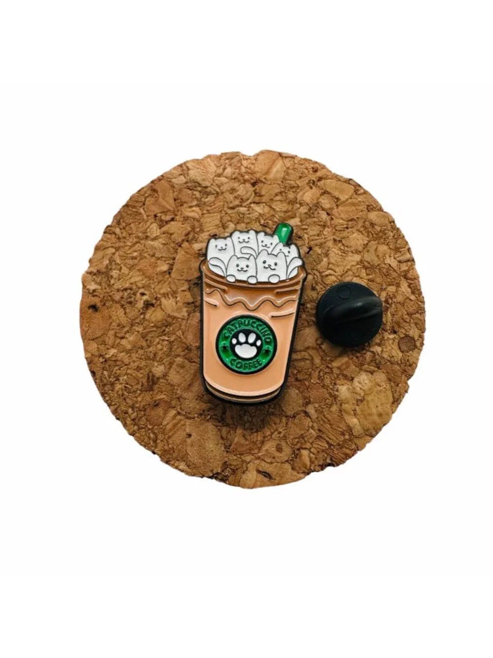 ✨Metal Enamel Cafe Many Kawaii Kittens I Love Cats Brooch Pin Coffe Catpuccino✨